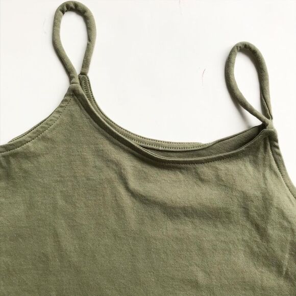 Old Navy NWT olive peplum tank top M(8Y) - Picture 2 of 5
